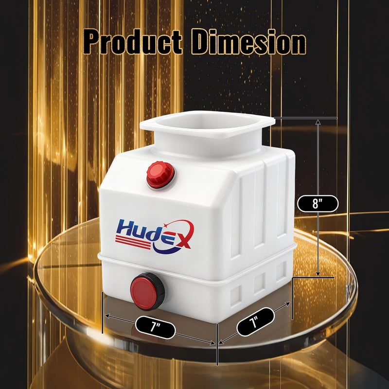 LOSTAR 3 Quart Poly Power Unit Reservoir for Hydraulic Systems, Polyethylene Flat Bottom Utility Fluid Tank for Dump Trucks Trailers RVs Boats - Image 2